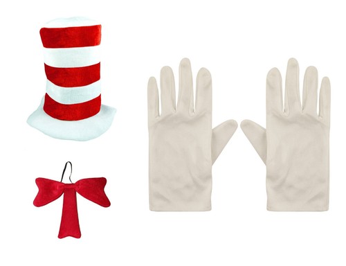 Cat costume red - red, striped