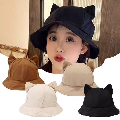 Cat ears bucket hat wide - bucket,