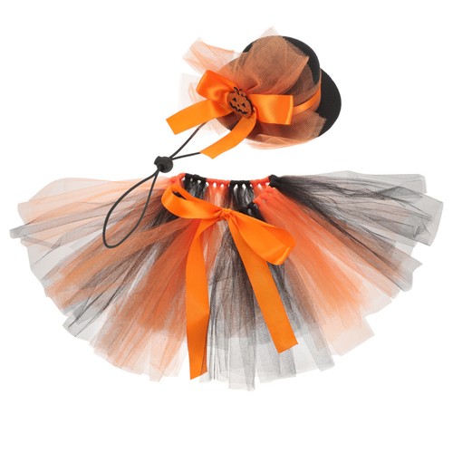 Orange mesh halloween pet - orange,