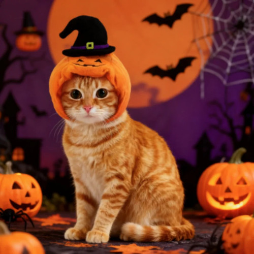 Halloween pumpkin plush pet - pumpkin,