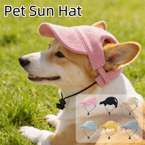 Pet dog hat with ear - with, holes