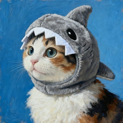 Funny cat shark headdress - cat,