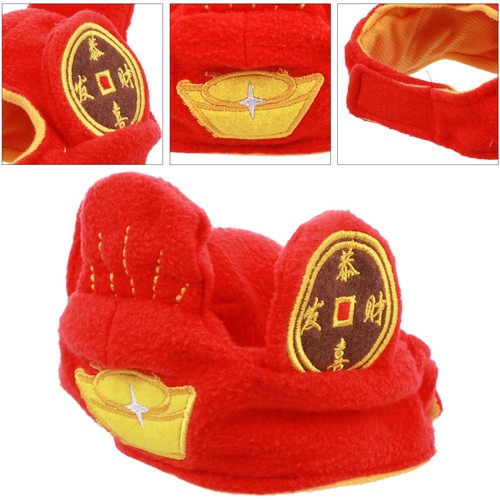 Red pet headgear hat - pet,