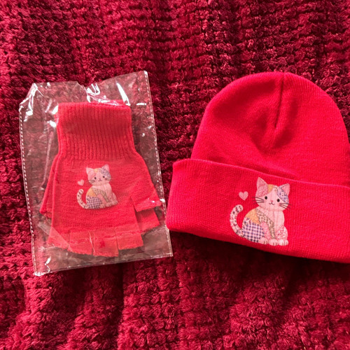 Women red knit acrylic - women’s,