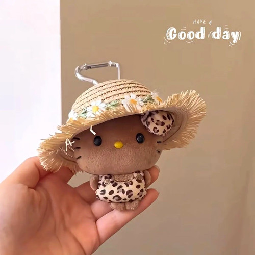 Hello kitty cat plush - cat, clip-on