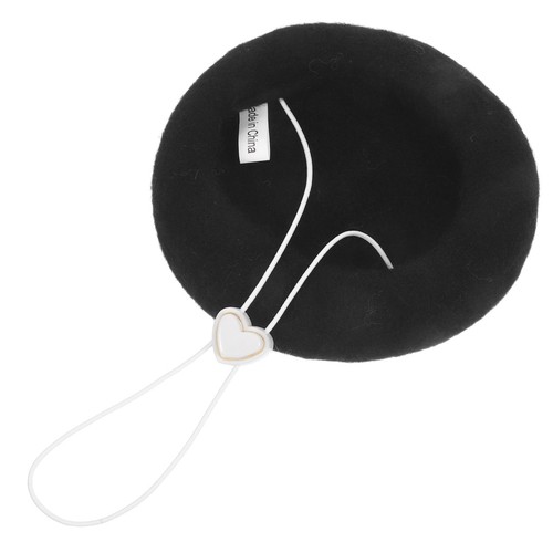Durable black pet beret - black,