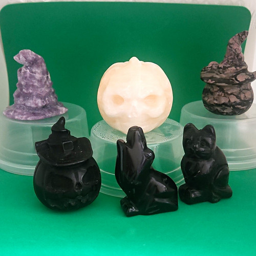 Job lot carved crystal - job,