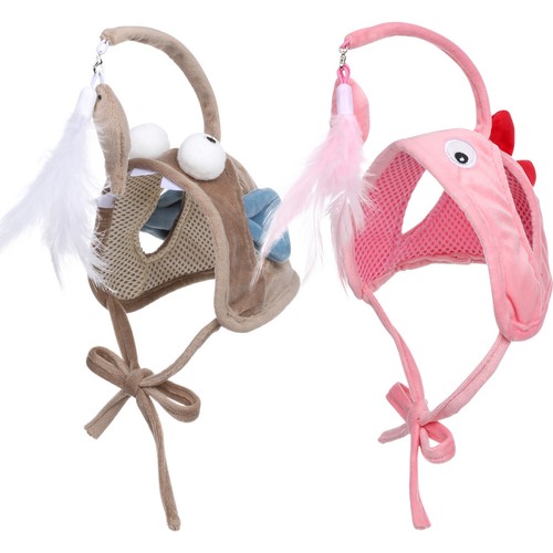 2pcs cat teasing toy - cat, hat