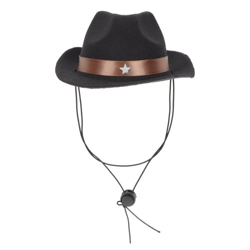 Fashionable black pet hat - black,