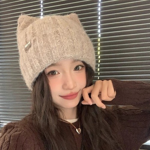 Warm winter hat cat - hat, ear