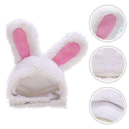 Comfortable white pet headgear - white,