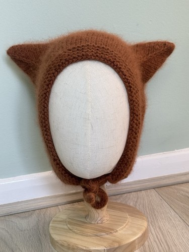 Hand knitted angora hat style - angora,