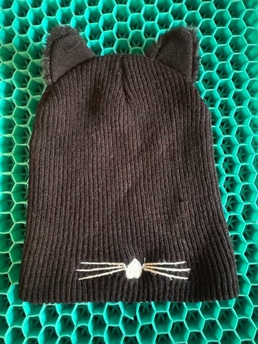 Black cat ears - black, hat