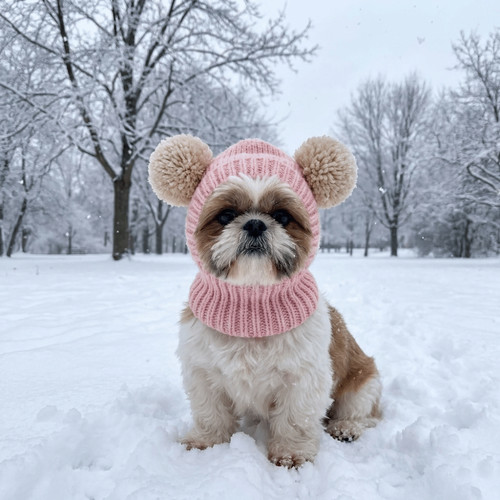 Warm dog knitted - hat, soft