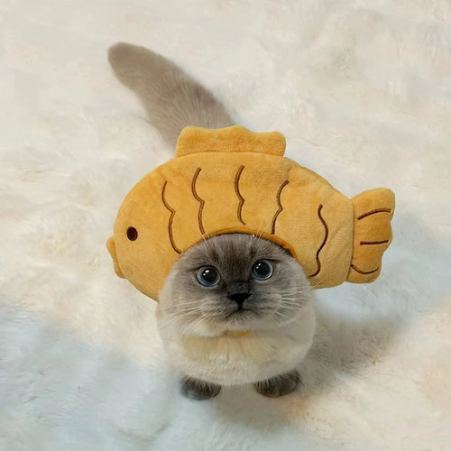 Cute fish shape cat hat - 🐱,