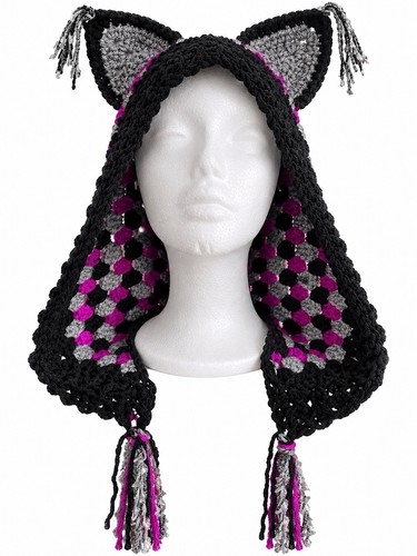Handmade crochet cat ear flap - handmade,