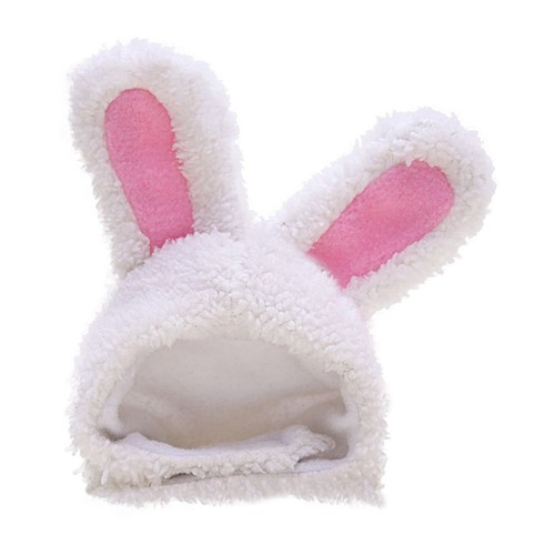 White soft plush rabbit ear - soft,
