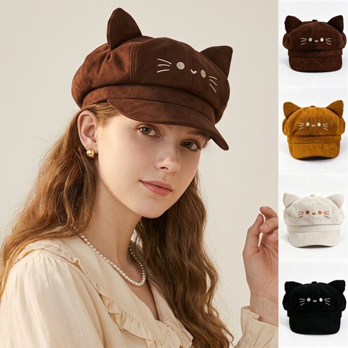 Cute beret hat cat - ear,