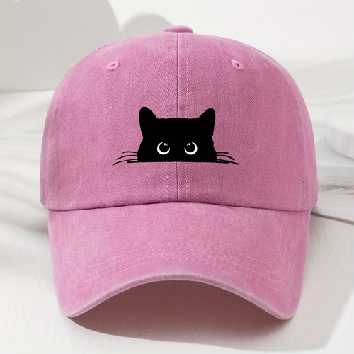 Cute cat print baseball cap - cute,