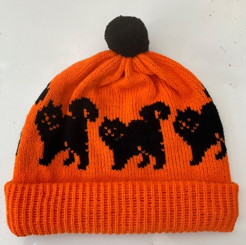 Bobble beanie hat black cats - bobble/beanie,