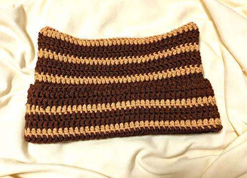 Crochet striped beanie - crochet, beanie/cat