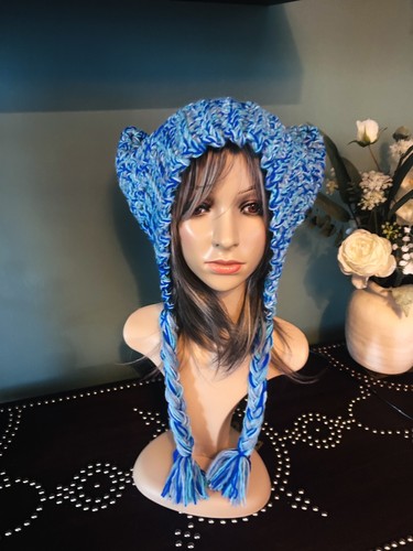 Crocheted kitty ears - crocheted,