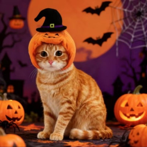 Halloween pumpkin plush - plush, pet