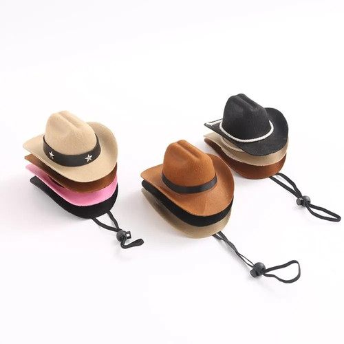 Pet cowboy hat adjustable - cowboy,