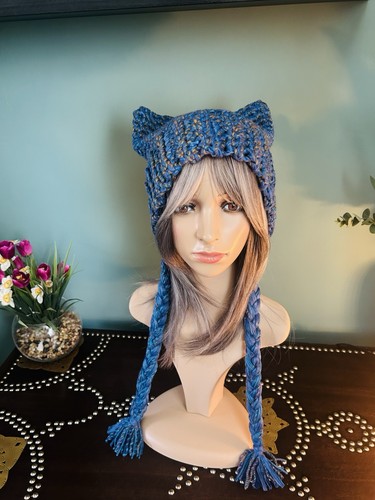 Crocheted kitty ears - hat, with