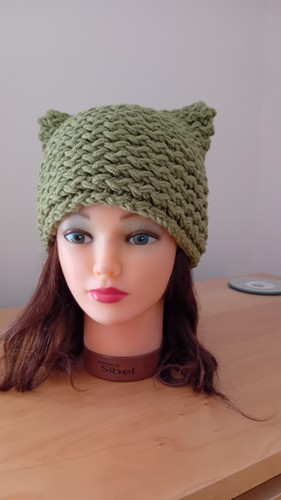 Cat ear hat sage - cat,