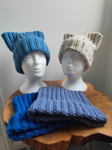 Handmade cat ear beanie - handmade,