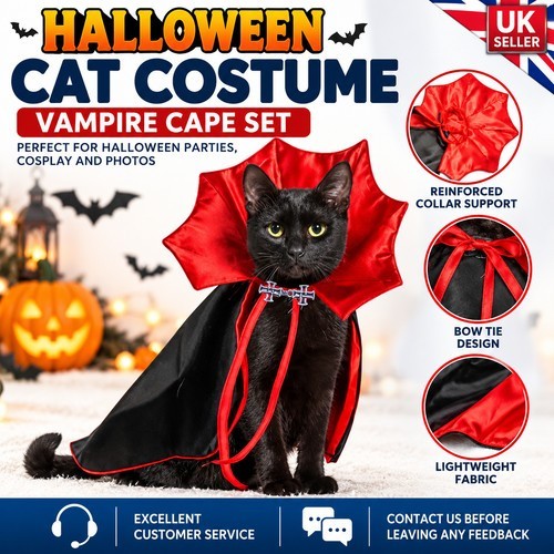 Halloween pet cat dog - dog, vampire