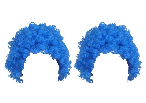 Blue afro wig - blue,