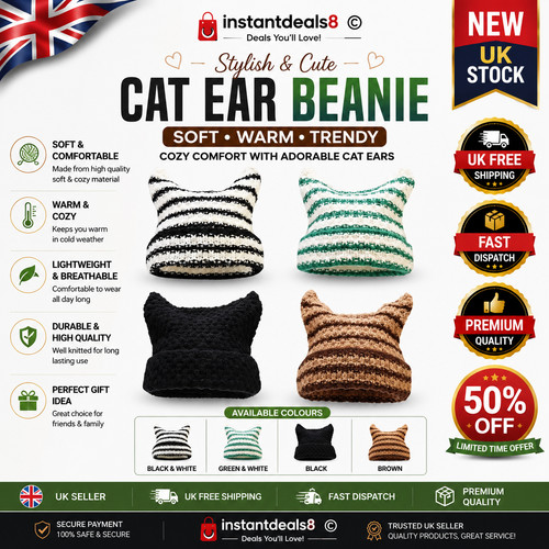 Cat ear beanie y2k harajuku - cat,