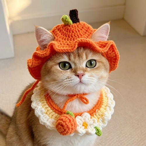 Orange peel cat hat - peel, and